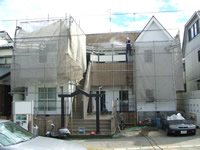 塗装工事足場