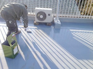 屋上防水　保護膜塗装