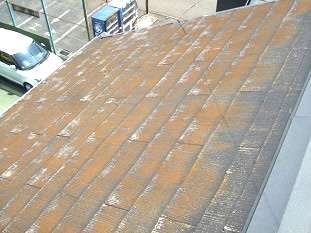 スレート屋根　遮熱塗装