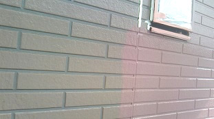 サイディング壁　シリコン塗装