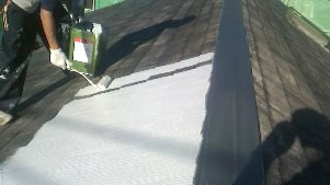 スレート瓦　屋根塗装