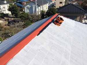 屋根　棟押さえ　調整