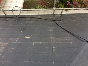 屋根　スレート瓦　高圧洗浄２