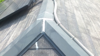 屋根の鉄部　止水処理