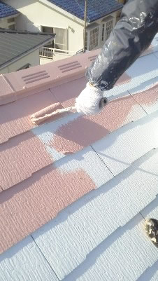 屋根　ガイナ塗装