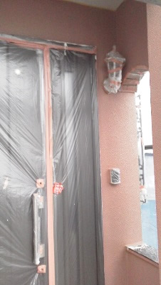 玄関回り　外壁塗装