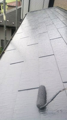 スレート瓦塗装　上塗り３
