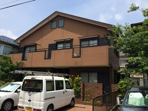 寒川町　サイディング壁　外壁塗装前