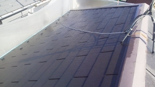 屋根塗装（スレート瓦）高圧洗浄