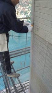 コーキング作業